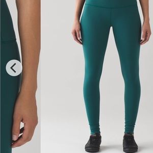 Lululemon Wunder Under sz8 HR Legging Forage Teal